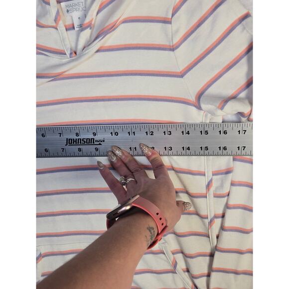 Market & Spruce Long Sleeve Super Soft Pullover Hoodie Size XS- Curved Hem - Picture 3 of 4